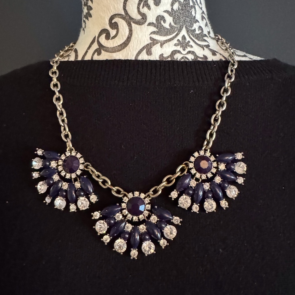 J Crew Navy Statement Necklace